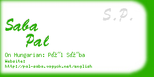 saba pal business card